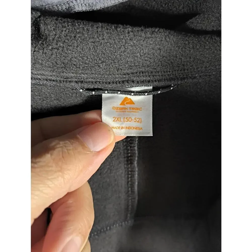 Ozark Trail Soft Shell Men's Size 2XL Gray Hooded Full Zip Jacket NWT
